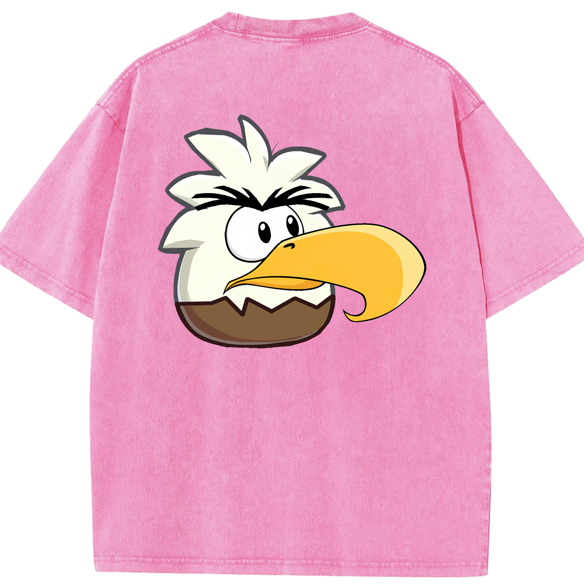 （画像用） Angry Birds アングリーバード 綿100% ヴィンテージ風 半袖Tシャツ（背面プリント）